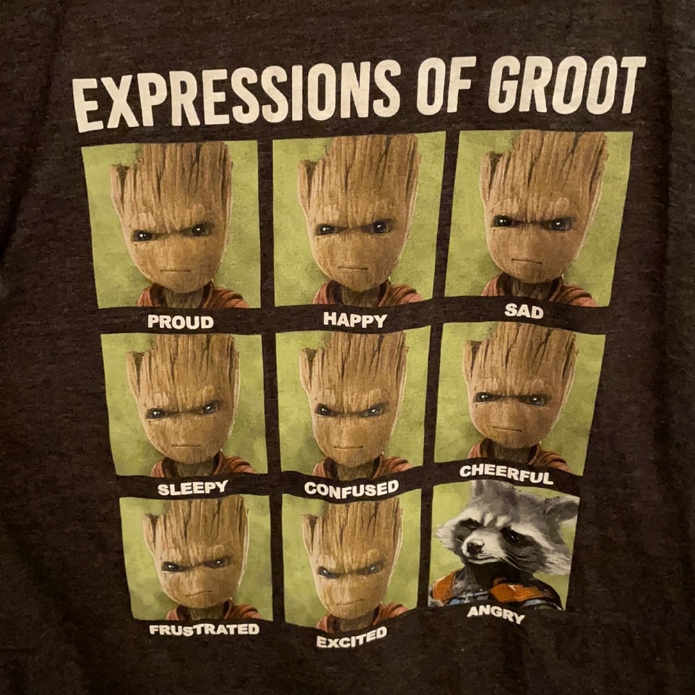 Marvel Guardians of the Galaxy Expressions of Groot Men size Md